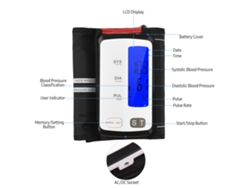 Monitor Automático De Presión Arterial Para Brazo Con Brazalete De Una Sola Pieza Y Pantalla Lcd De 3,2 Pulgadas Para Uso Doméstico.