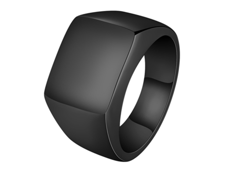 Anillo Simple De Acero Inoxidable - Negro - Talla 9 Anillo Simple De Acero Inoxidable - Negro - Talla 9 JEIIBRZUI
