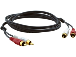 Cable de AudioKRAMER ELECTRONICS (RCA - 1.8 m - Negro)