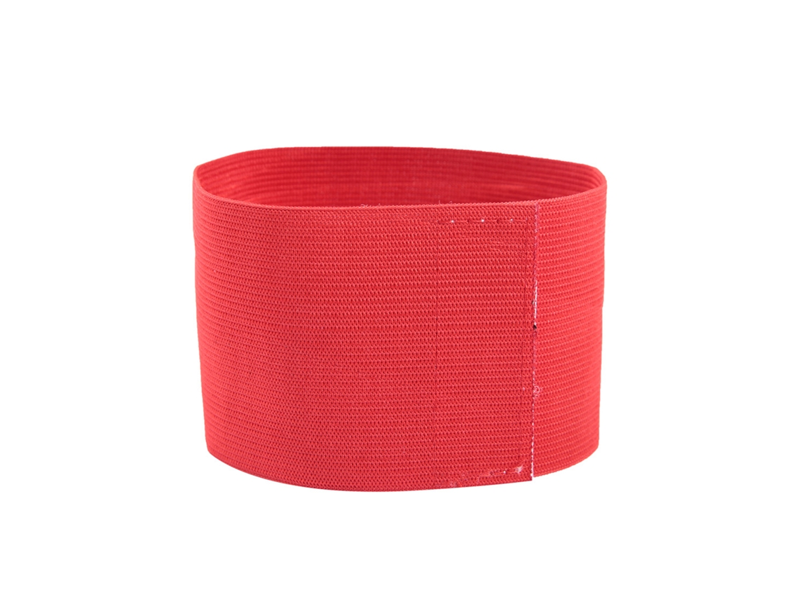 Brazalete Ajustable De Capitán De Fútbol Para Equipos Deportivos Al Aire Libre En Nailon Rojo.