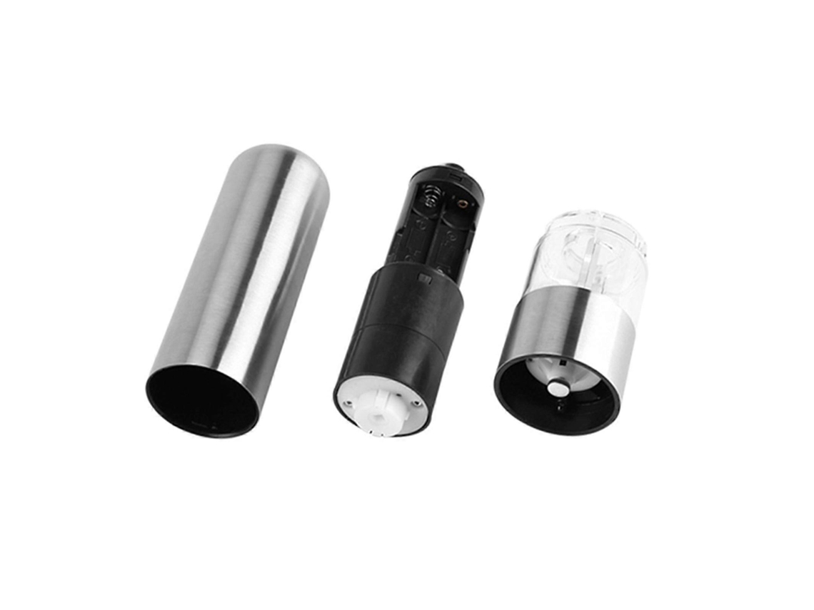 Molinillo de pimienta eléctrico de acero inoxidable para cocina, inalámbrico, a pilas, ajustable. Rosewell