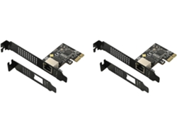 Lote De 2 Tarjetas De Red Pci-e A Rj45 De 5g Con Chip Gigabit Ethernet Rtl8126