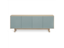 Aparador Bajo MON PETIT MEUBLE FRANÇAIS con 4 Puertas (Blanco Balisson - Madera - 160 x 77 x 46 cm)