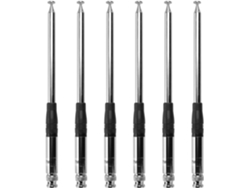 6 Antenas Telescópicas De Varilla Ht De 27 Mhz Y 9 Pulgadas Para Radio Cb Portátil Con