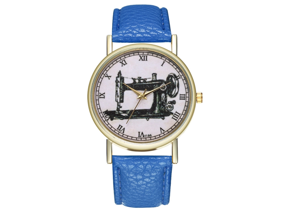 Reloj De Pulsera Analógico De Cuarzo Zhoulianfa Con Esfera Redonda Azul Real Para Mujeres, Hombres Y Estudiantes.