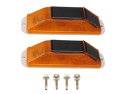 2 Unidades De Luz Estroboscópica Led Solar Impermeable De Alto Brillo Para Control De Barreras De Tráfico Nocturnas (color Amarillo)