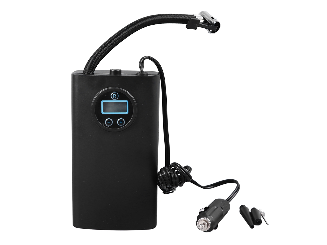 Inflador de neumáticos portátil con pantalla digital, ideal para coches, bicicletas eléctricas y motocicletas. Bomba de inflado con cable.