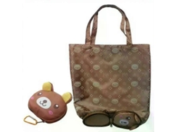 Bolsa de la compra plegable, fabricada en tejido Oxford resistente y ecológico con estampado de dibujos animados. Ideal para guardar cosas fácilmente.