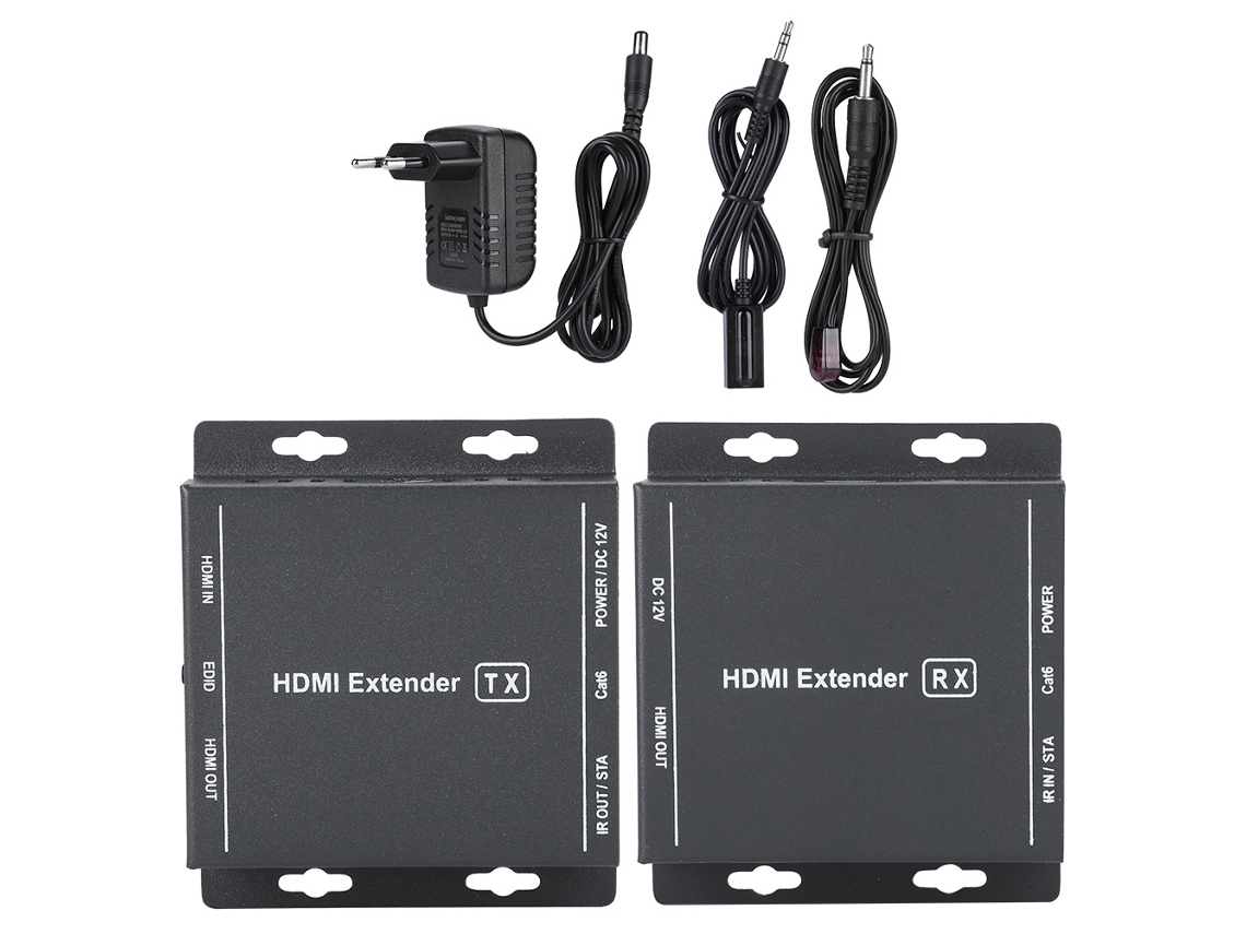 Conversor De Media Óptico De Fibra Hdmi 60m Extensor Transmisor Receptor Con Video Audio