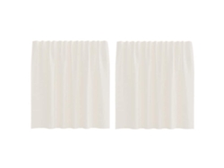 Maison Exclusive - Cortinas De Gasa Con Bolsillos Para Varillas 2 Uds. Crema