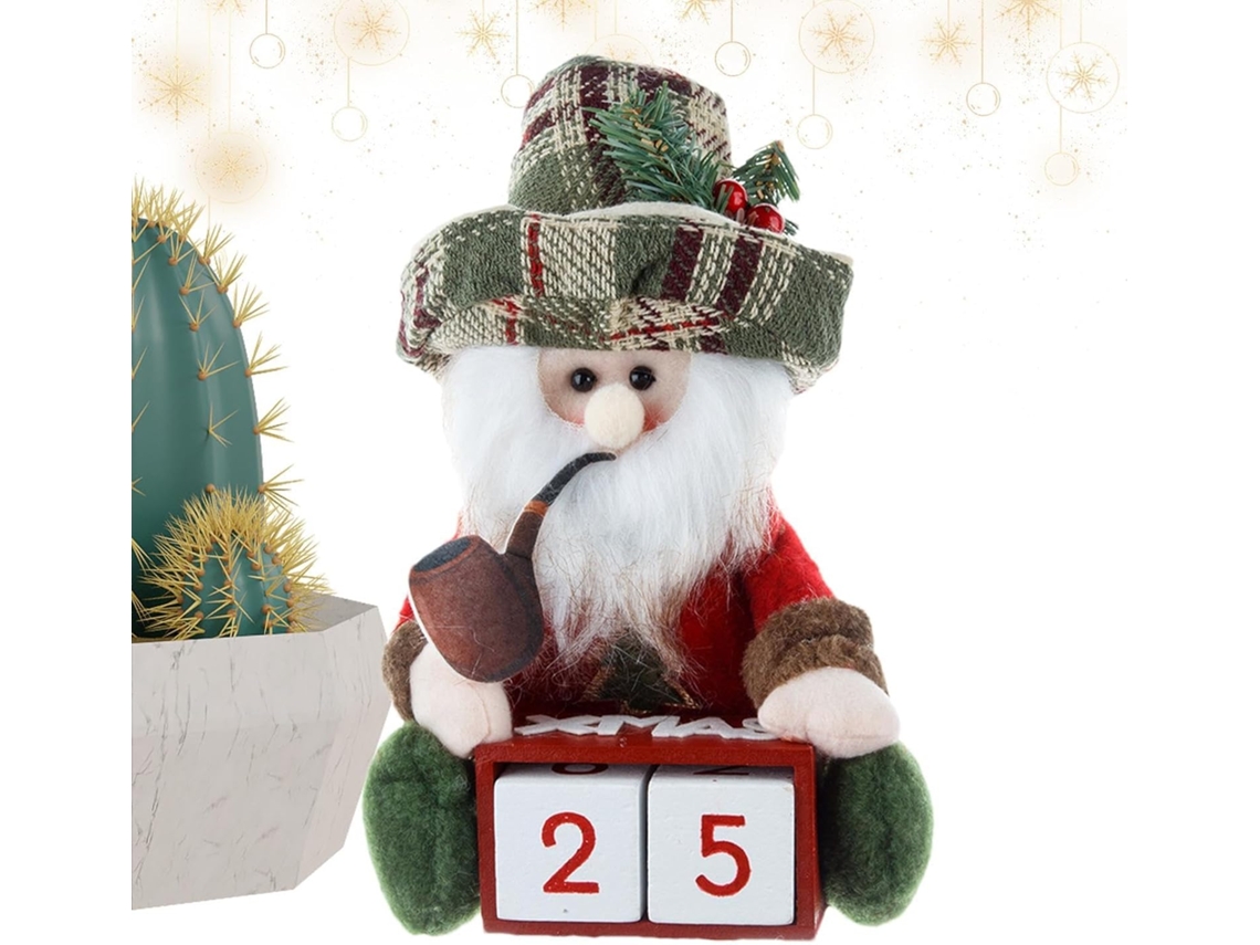 Calendario de cuenta regresiva para 2024, decoración navideña rústica