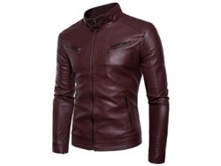 2026-chaqueta De Cuero Moto Hombre Slim Fit Talla S-3xl Cremallera Sin Capucha De Piel Pu