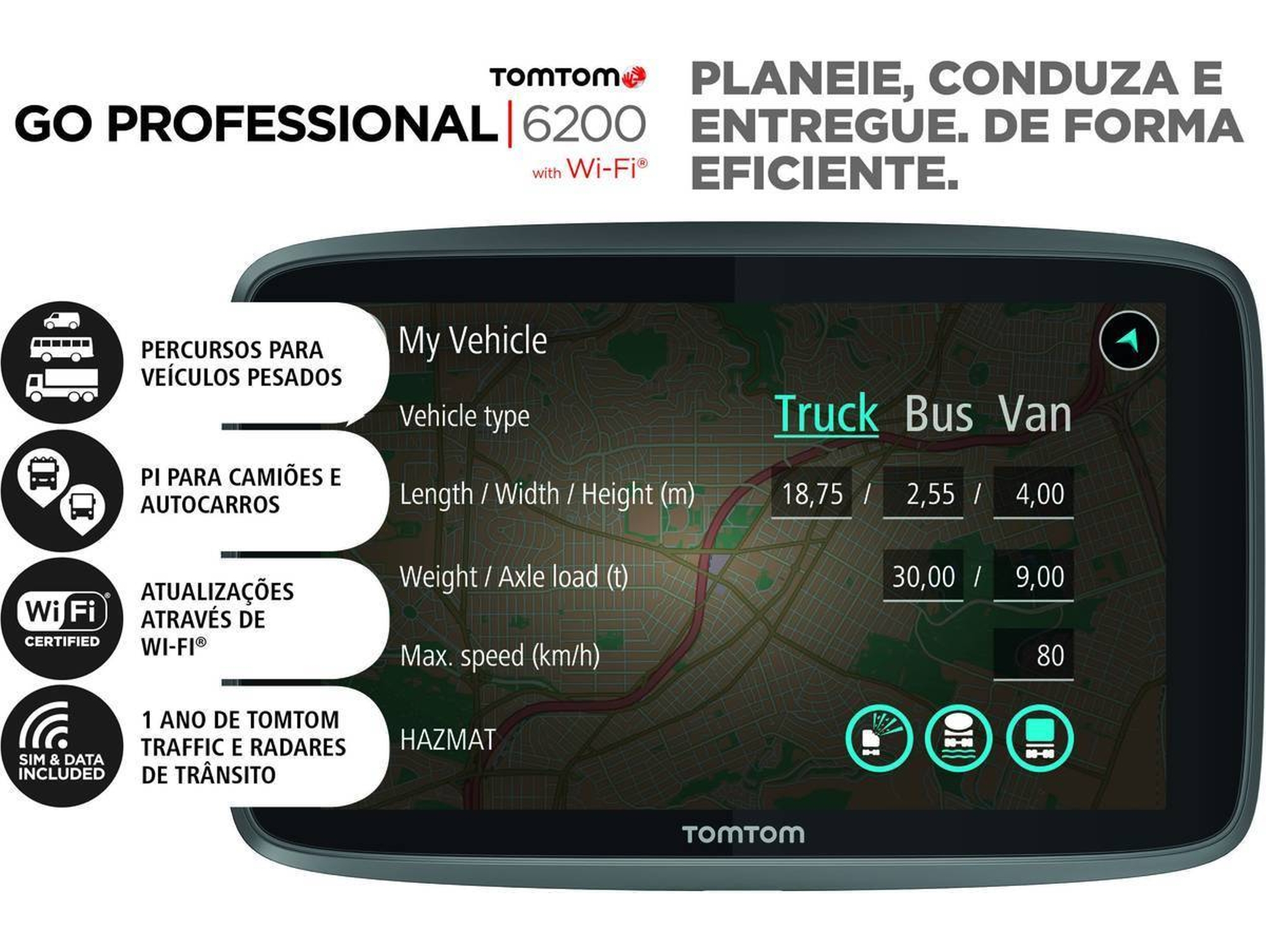Navegador GPS TOMTOM Go Professional 6200