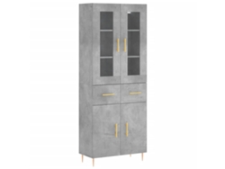 Maison Exclusive - Aparador Alto Madera Contrachapada Gris Hormigón 69,5x34x180 Cm