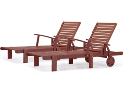 Tumbonas HABITAT ET JARDIN Tokyo (Marrón - Madera - 193x71x80 cm)