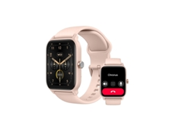 Reloj inteligente rosa Bestvite que responde y realiza llamadas con monitor de frecuencia cardíaca, sueño y oxígeno en sangre.