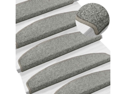 Maison Exclusive - Alfombras Autoadhesivas Para Escaleras 15 Pcs Gris Claro