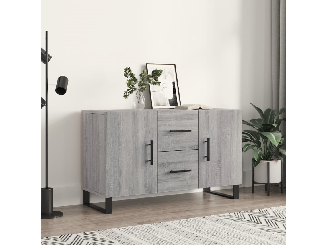 Lovely Home Aparador 100X36X60 Cm Derivados de Madera Gris Sonoma