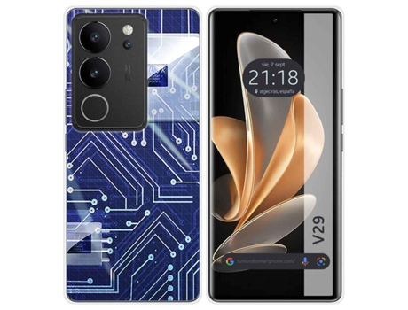 Funda Diseño Circuito para Vivo V29 5G TUMUNDOSMARTPHONE Silicona Multicolor