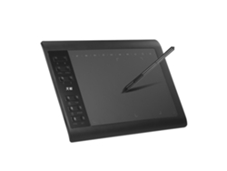Tableta gráfica 10moons 1060 Plus, tablero grande de 10*6 pulgadas, área exclusiva de pintura para teléfono con bolígrafo pasivo de 8192 niveles de presión, 5080 LPI negro