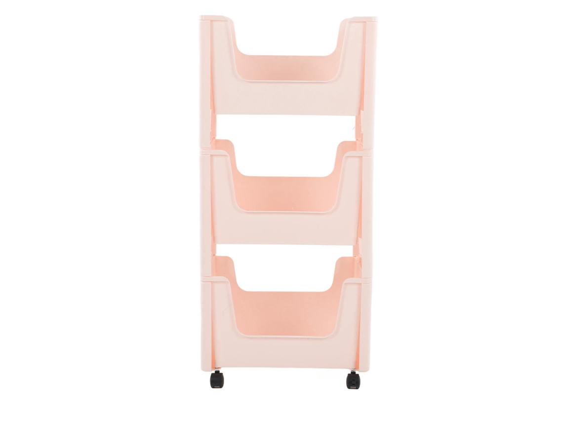 Carrito de almacenamiento de gran capacidad, engrosado, con ruedas bloqueables para libros, juguetes, botellas de condimentos, 3 levas