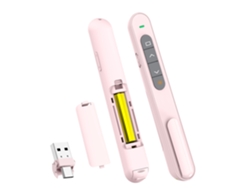 Presentador Inalámbrico De 2,4 Ghz Con Receptor Usb/tipo C, Alcance De 100 M, 5 Botones, Controles Intuitivos. Batería No Incluida. Digitallab (rosa)