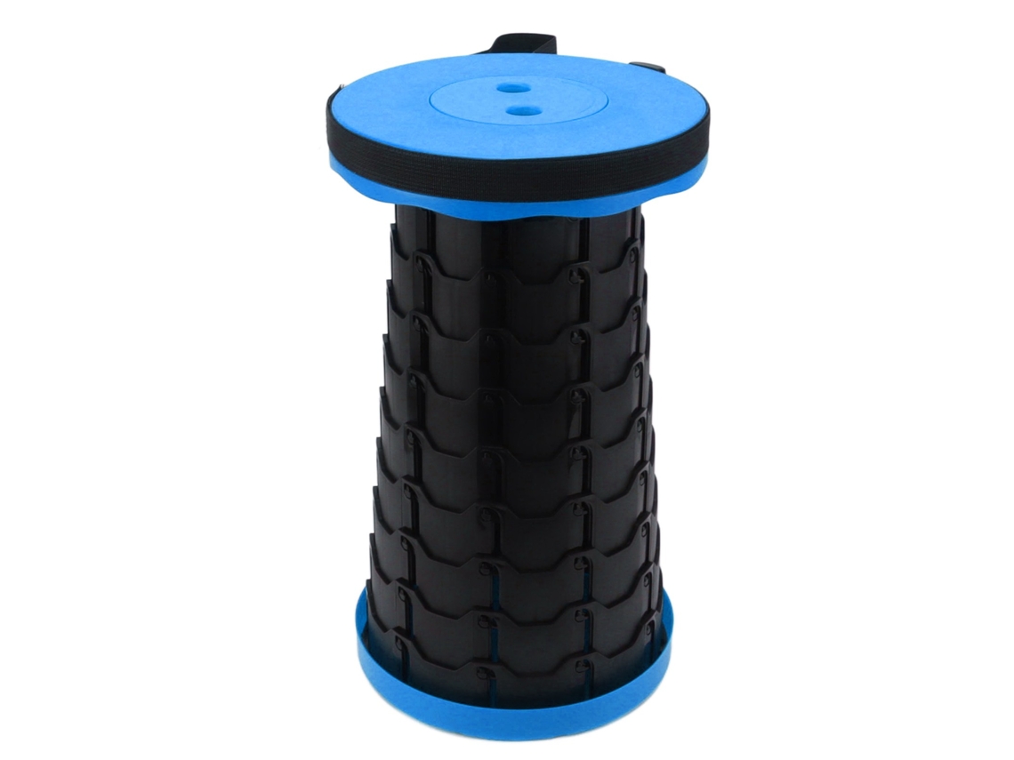 Anub banco Telescópico Portátil de Plástico Abs Pp Resistente com Grande Capacidade de Carga para Pesca Camping Viagem Azul