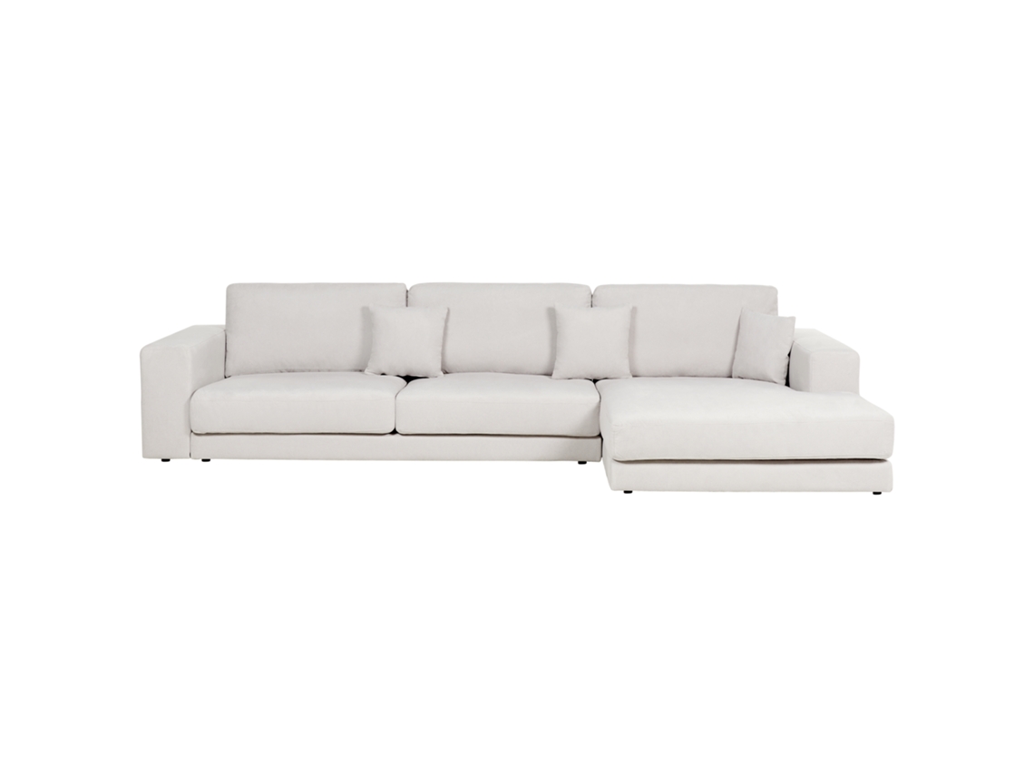 Sofá esquinero BELIANI Lofoten de Poliéster Blanco 350x187x86