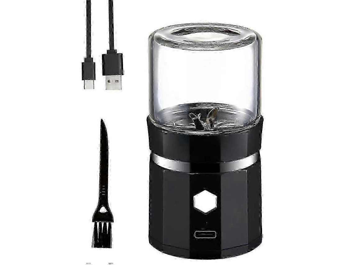 Molinillo de hierbas eléctrico portátil, recargable por USB, con cepillo de limpieza para vainilla, té y especias. Rosewell