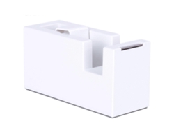 Dispensador de cinta portátil, resina ABS, estilo sencillo, para la escuela o la oficina, GOKOCO