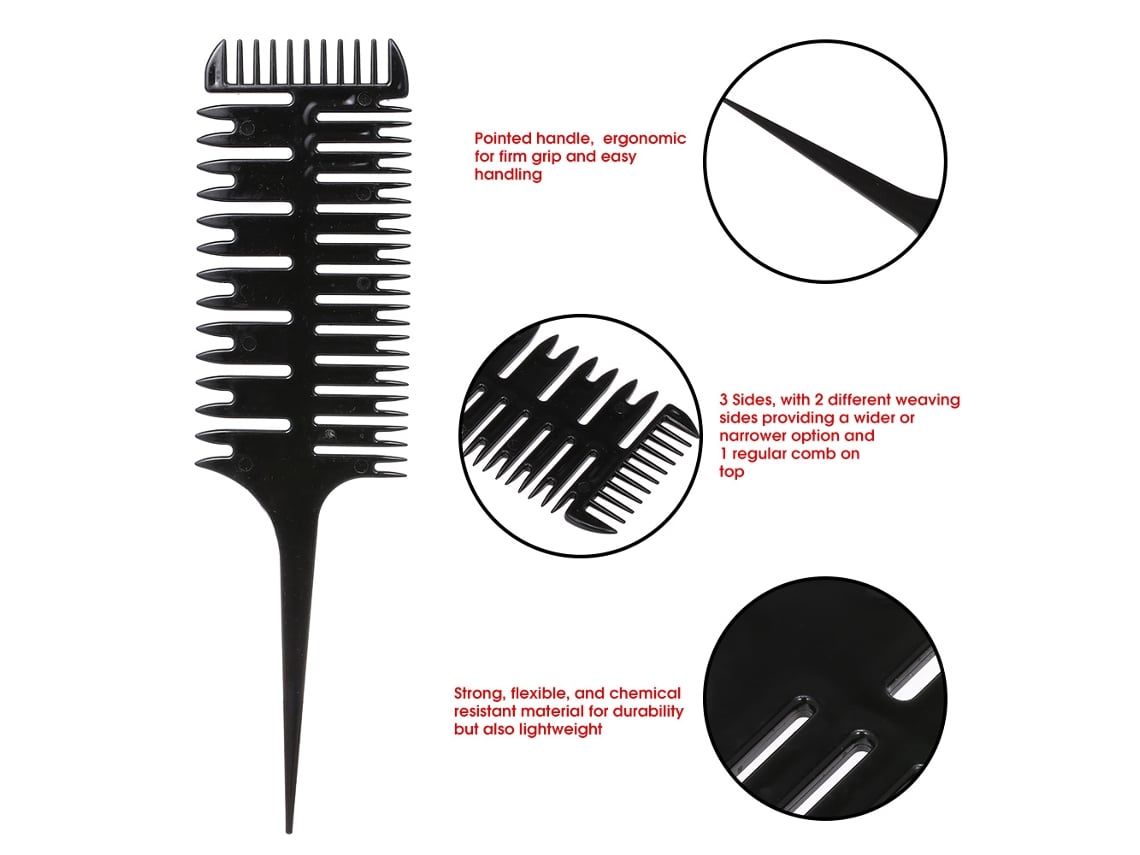 Caneta de coloração capilar 3 em 1 com seção profissional para ferramentas de estilização de salão de beleza