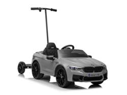 BMW M5 - Coche de batería con plataforma para padres, color plata B.active