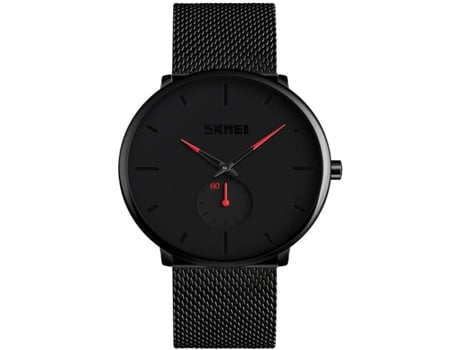 VEANXIN Relojes Relojes de pulsera impermeables ultrafinos Reloj de malla de acero inoxidable-Blanco