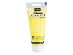 Tinta Acrílica PÉBÉO Semi(Opaca - Amarillo Limón - 100ml)
