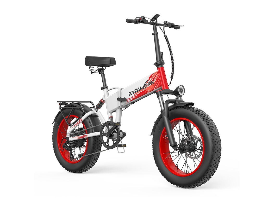 Bicicleta Eléctrica Plegable Zazawork Cf1000, Batería Extraíble De 48 V Y 20 Ah, Suspensión Completa.