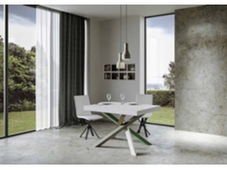 Mesa extensible 90x140/244 cm Volantis Premium Fresno Blanco estructura multicolor 4/A ITAMOBY