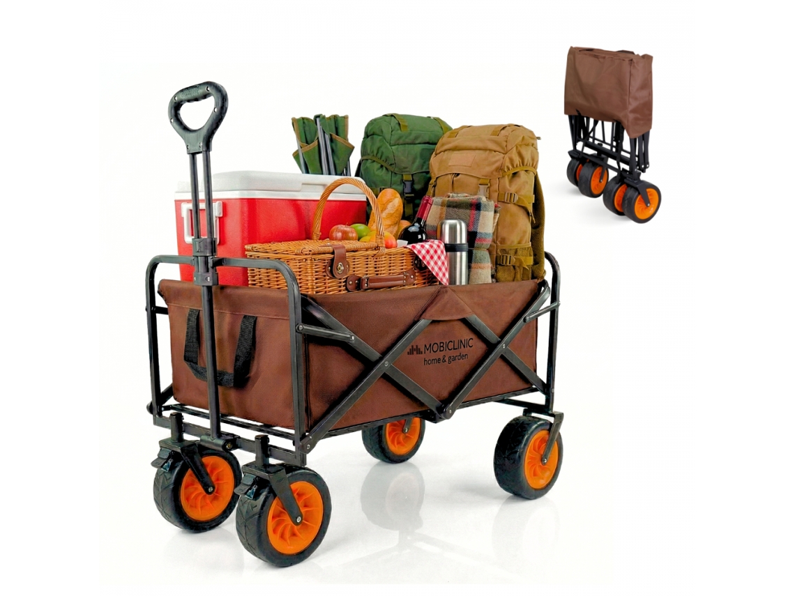 Carro transporte playa jardín MOBICLINIC Asa ajustable 94x56,5x77cm Plegable Ruedas anchas 360º Duna Pro Plus