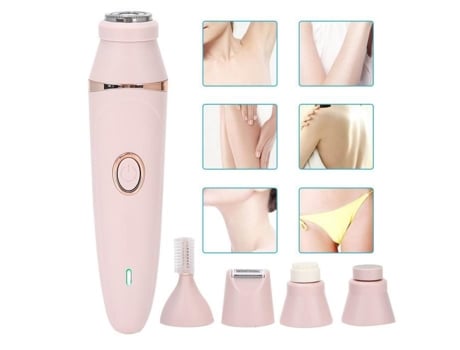 Hurrise Afeitadora Eléctrica Femenina Multifuncional Femenina Indolora Afeitadora Eléctrica USB Húmeda Herramienta de Depilación de Doble Uso