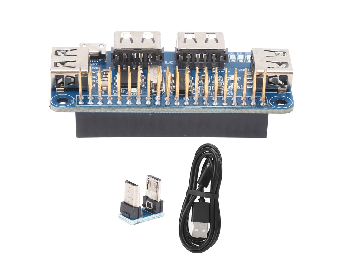 Placa De Expansión Divisora Usb Con Interfaz Muda Para Raspberry Pi Zero/3b+