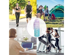 Botella De Agua Deportiva Para Gimnasio, Viaje, Bebida, Botella A Prueba De Fugas Con Pajita Rosewell