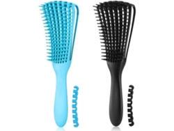 YUD Cepillo para Desenredar el Cabello, Cepillos para el Cabello, Cepillo para Desenredar, Peine para Desenredar para Afro América Texturizado 3A a 4C 2 Piezas
