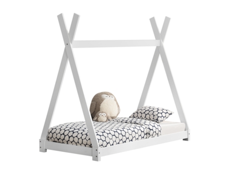 Estructura de Cama Infantil [EN.CASA] (Blanco - Madera - 80x160 cm)