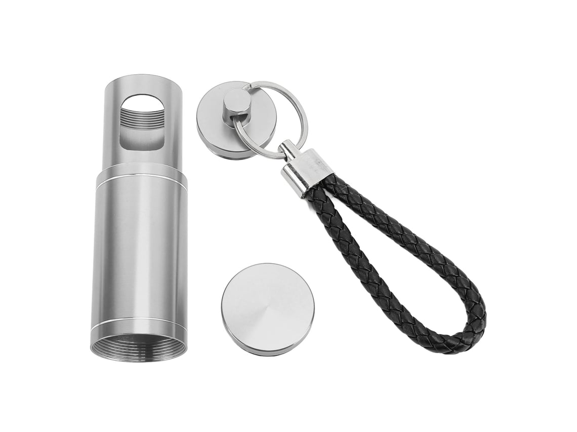 Cenicero Portátil De Bolsillo Con Cordón Para Llavero, Retráctil, Circular, De Aleación De Aluminio, Mini Cenicero Para Viajes, Camping, Senderismo,