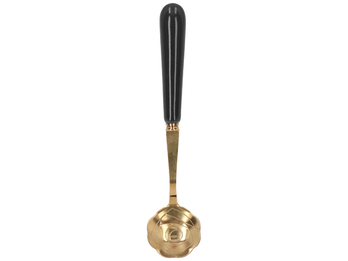 Cucharilla de acero inoxidable con mango floral negro - Worten