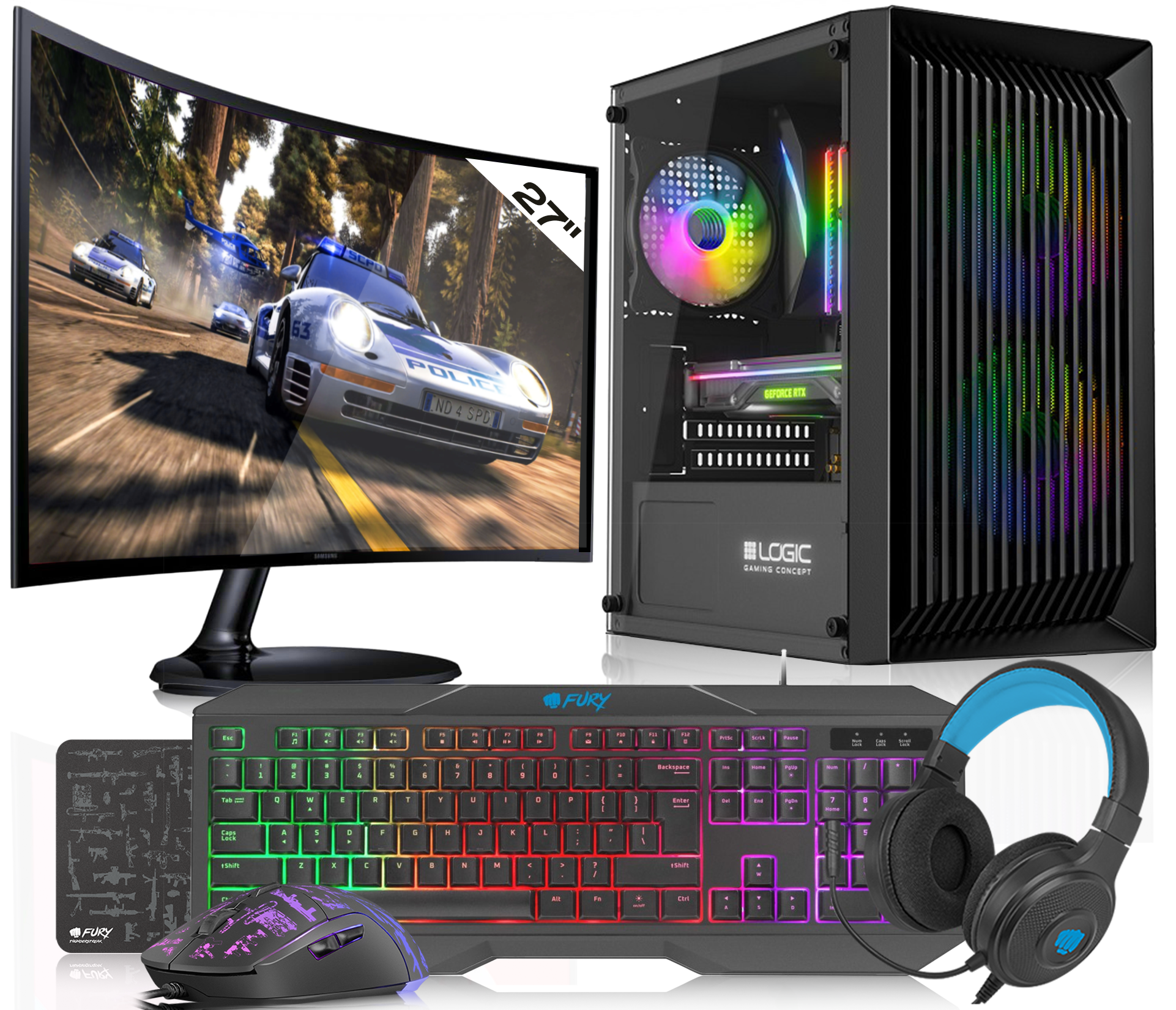 VIST Kit Gaming Ryzen 7 5700G Ram 32Gb Rx Vega Ssd 1Tb M.2 Lcd 27 Windows 11 Pro