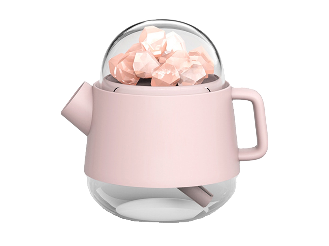 MEOIRUERY Humidificador de Piedra de Sal 360mL con Forma de Tetera, Difusor de Aceite Esencial Silencioso Inalámbrico para Hogar y Regalo
