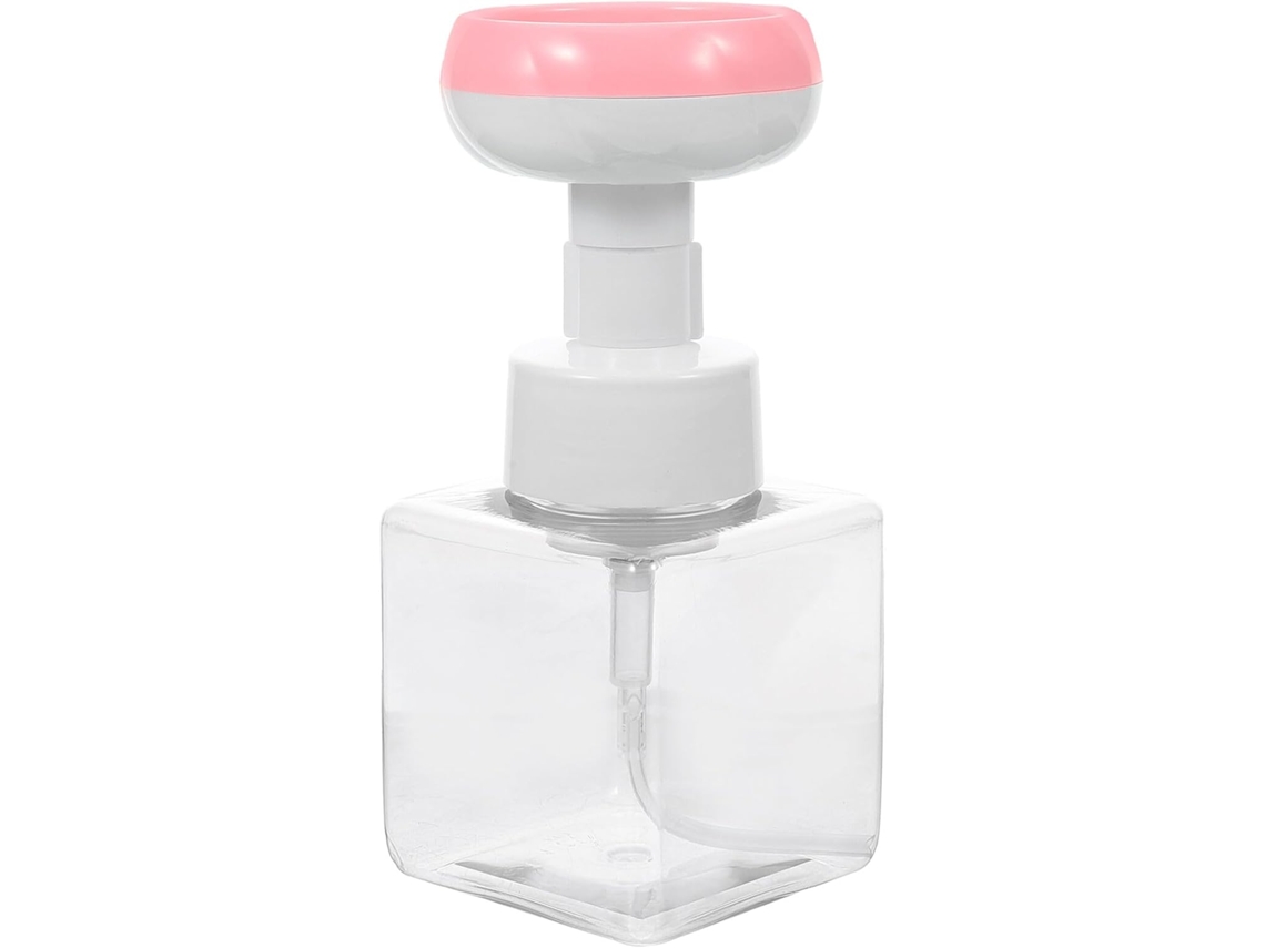 Dispensador Jabón Líquido Manos 250 Botella Plástico Blanco Bomba Cabezal Doméstico Viaje Ml Flor Rosa Uso