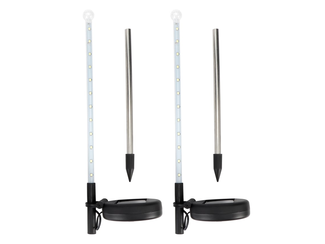 2026-2 Piezas Lámpara Solar Led Para Jardín Impermeable Ip44 Decoración Romántica Paisaje Exterior Luz Blanca