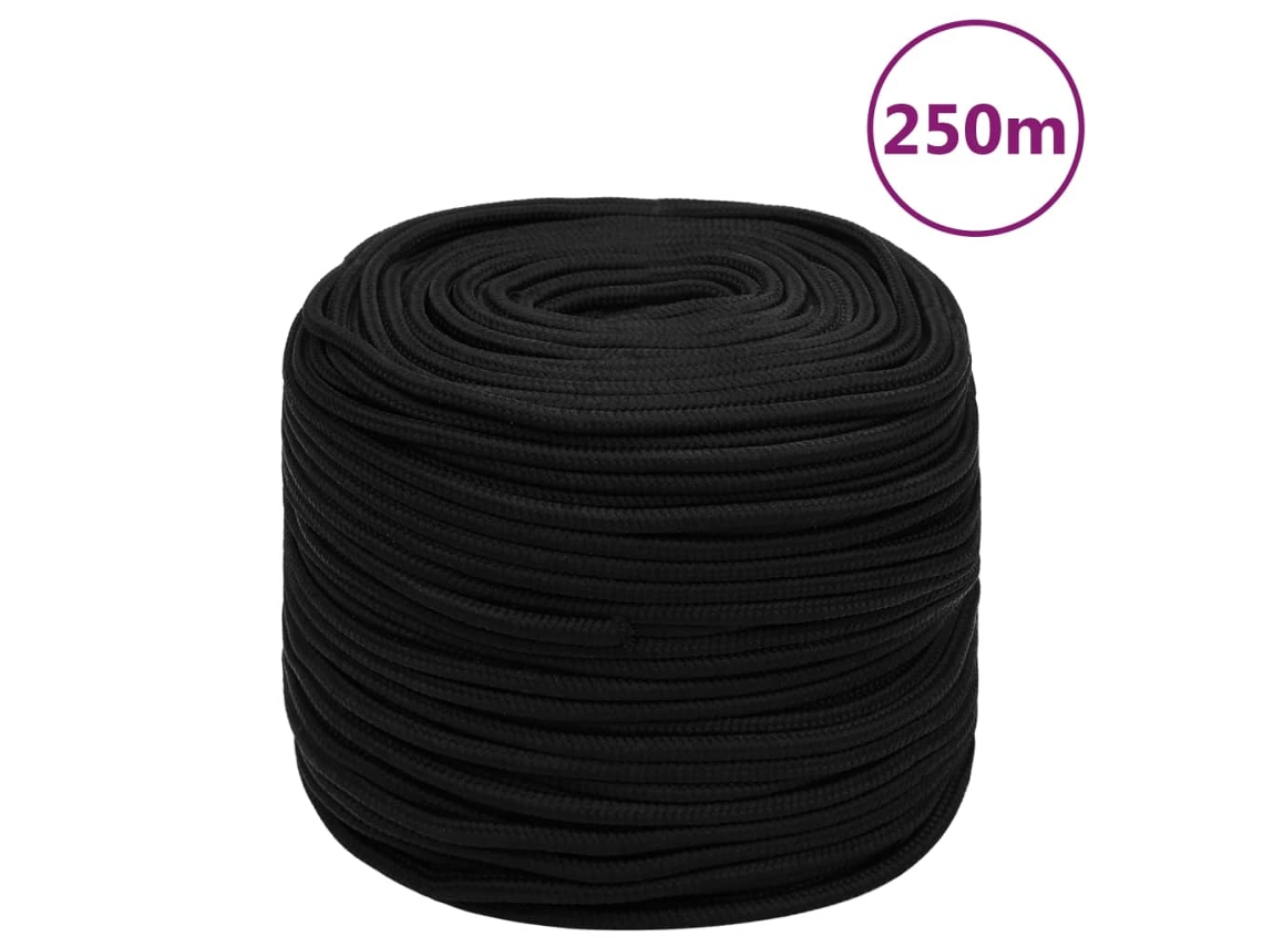 Cuerda De Trabajo Poliéster Negro 10 Mm 250 M