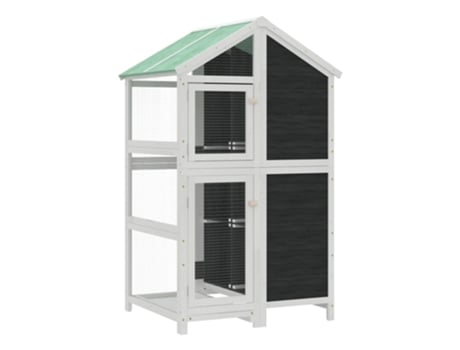 Casita para Pájaros VIDAXL Pino Macizo (Gris - Madera - 97 x 81 x 152 cm)